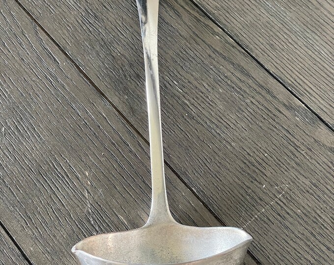 Vintage 13 Silver Ladle or Punch Bowl Soup Serving Spoon Marked G48 EUC