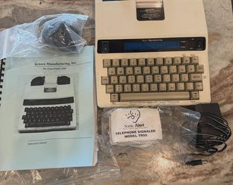 Vintage 2006 Krown PortaPrinter 2000D TTY TDD Telephone Kit Manual TR55 Accessibility Device