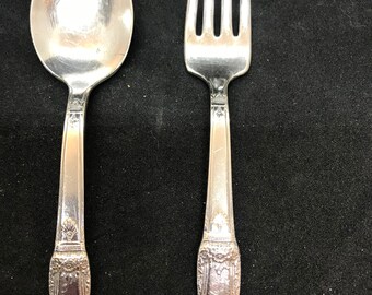 1847 Rogers Bros Spoon First Love Antique Pair Of 1847 Rogers Bros