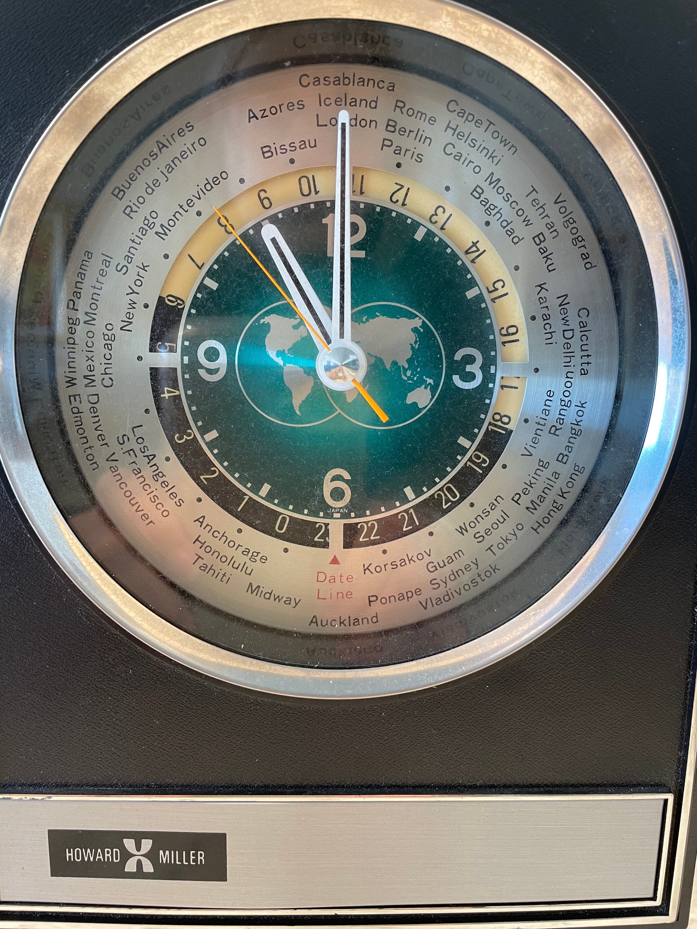 1970 Vintage Howard Miller World Clock Not Working Good for Etsy