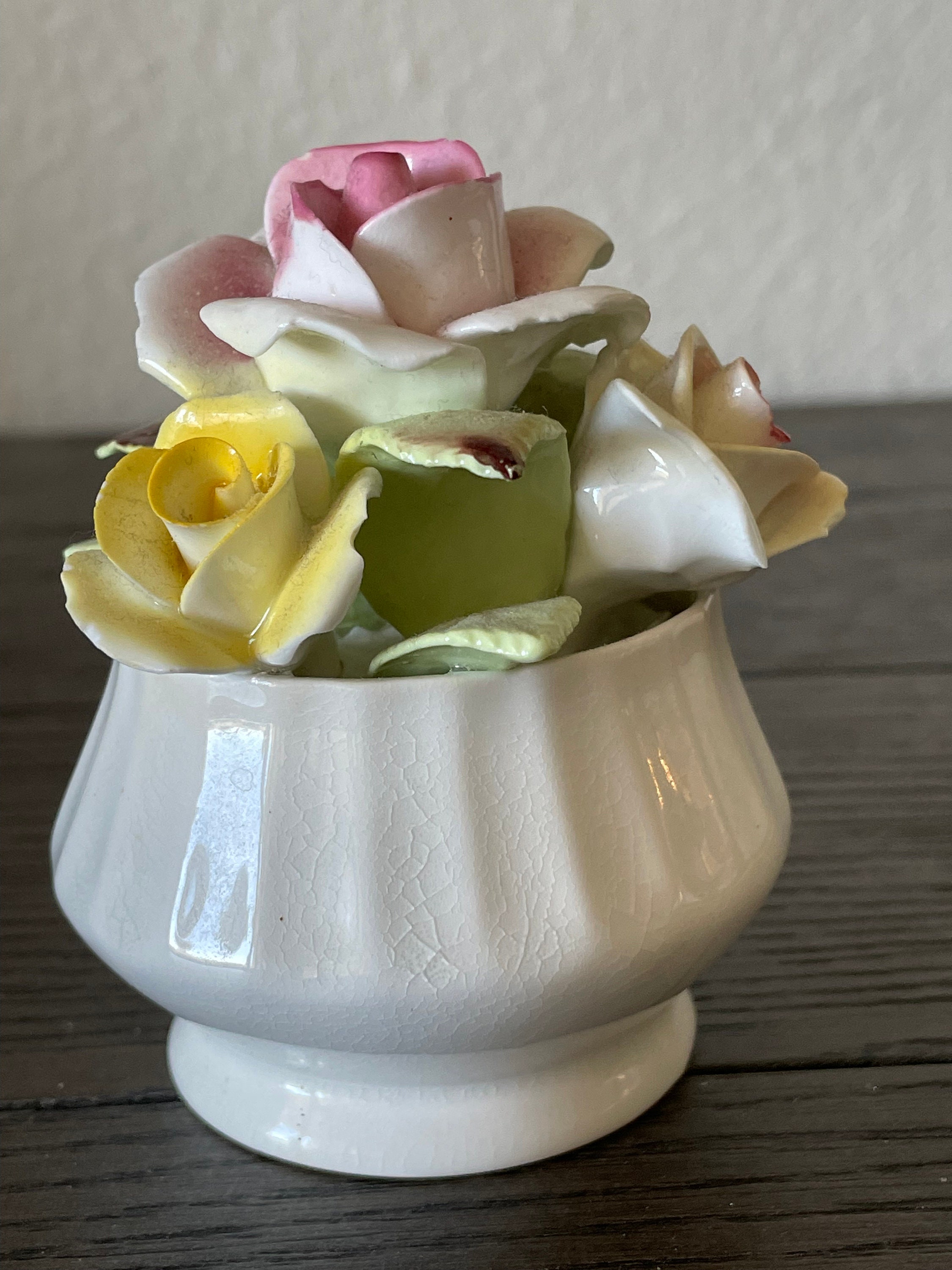 Vintage Royale Stratford Small Bowl Flowers Roses Figurine