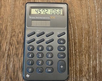 Vintage Texas Instruments TI-1706SV Solar Calculator 8 Digit SuperView with Sliding Cover Tested