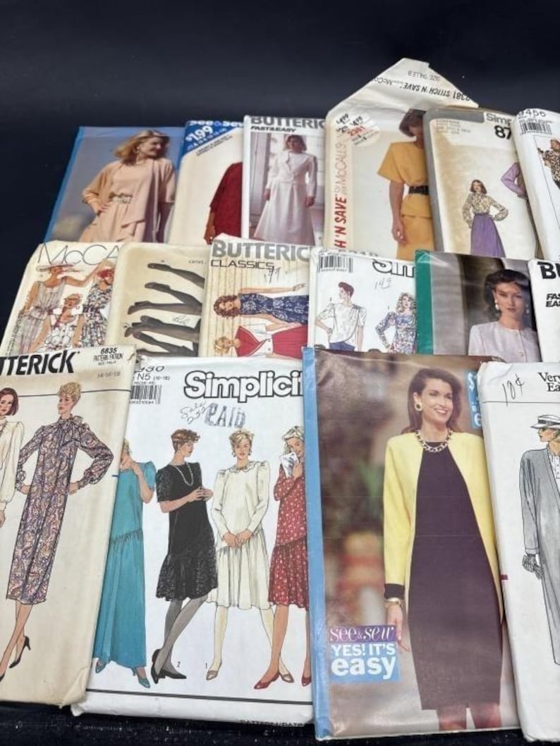 Vintage Lot of 22 Sewing Patterns Most Uncut Simplicity Mccall's Vouge ...