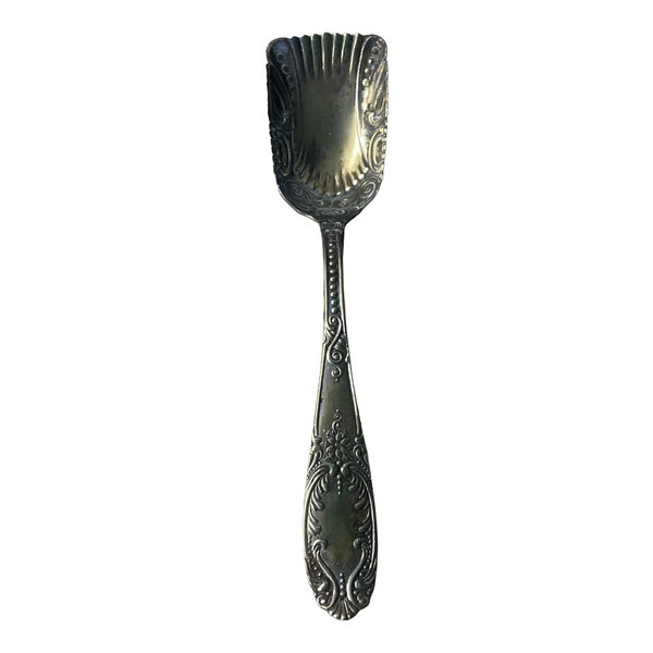 Vintage Crown Silver Plate Co Sugar Shovel Spoon 1911 Pattern Gold Tone Color Metal