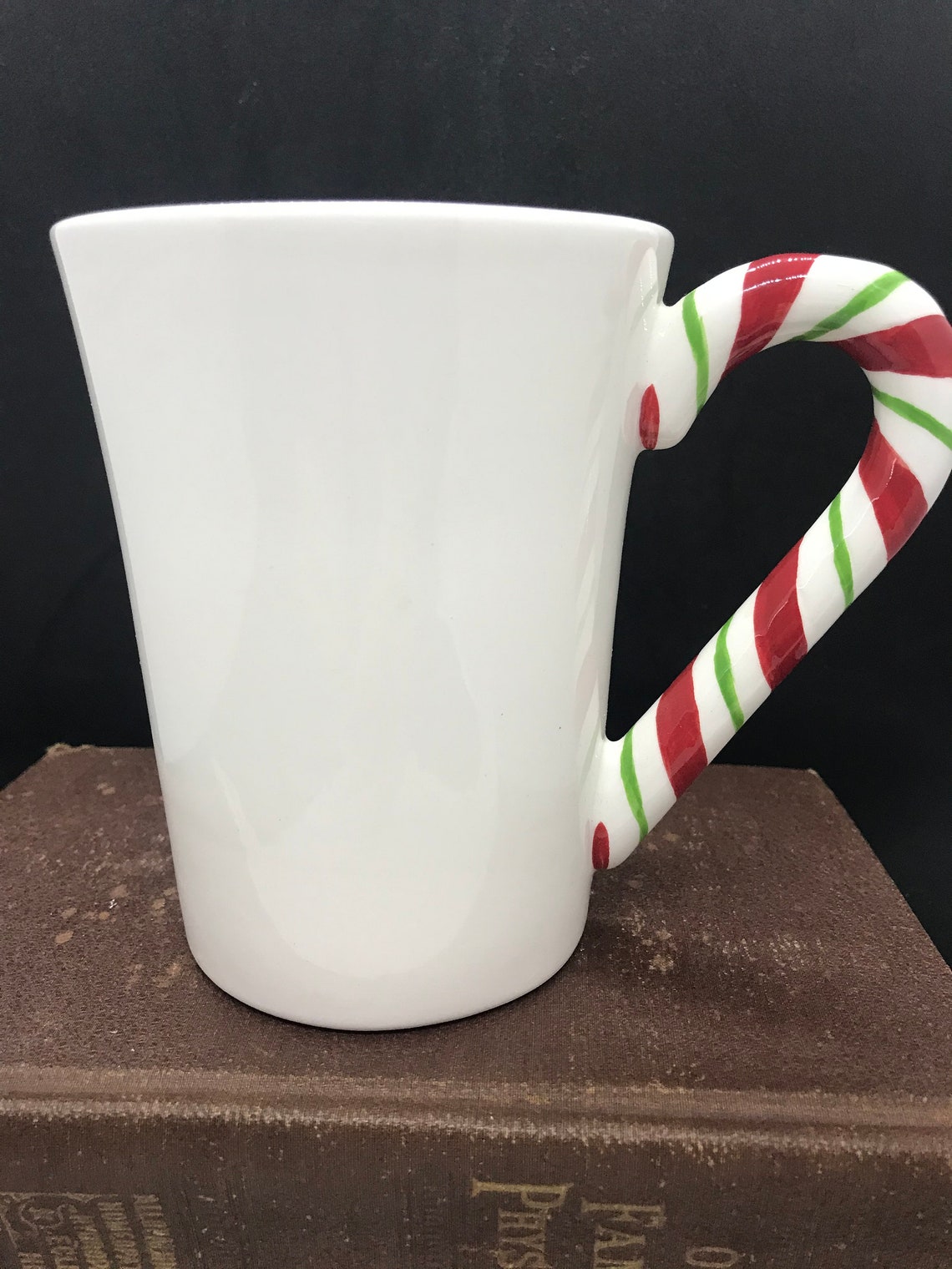 Large Tall Christmas Candy Cane Mug by Tag Etsy