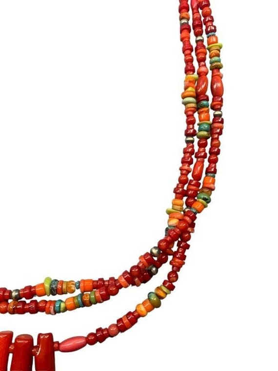 3 Strand Multi Stone Necklace .925 CLASP, 27.5"* - image 5