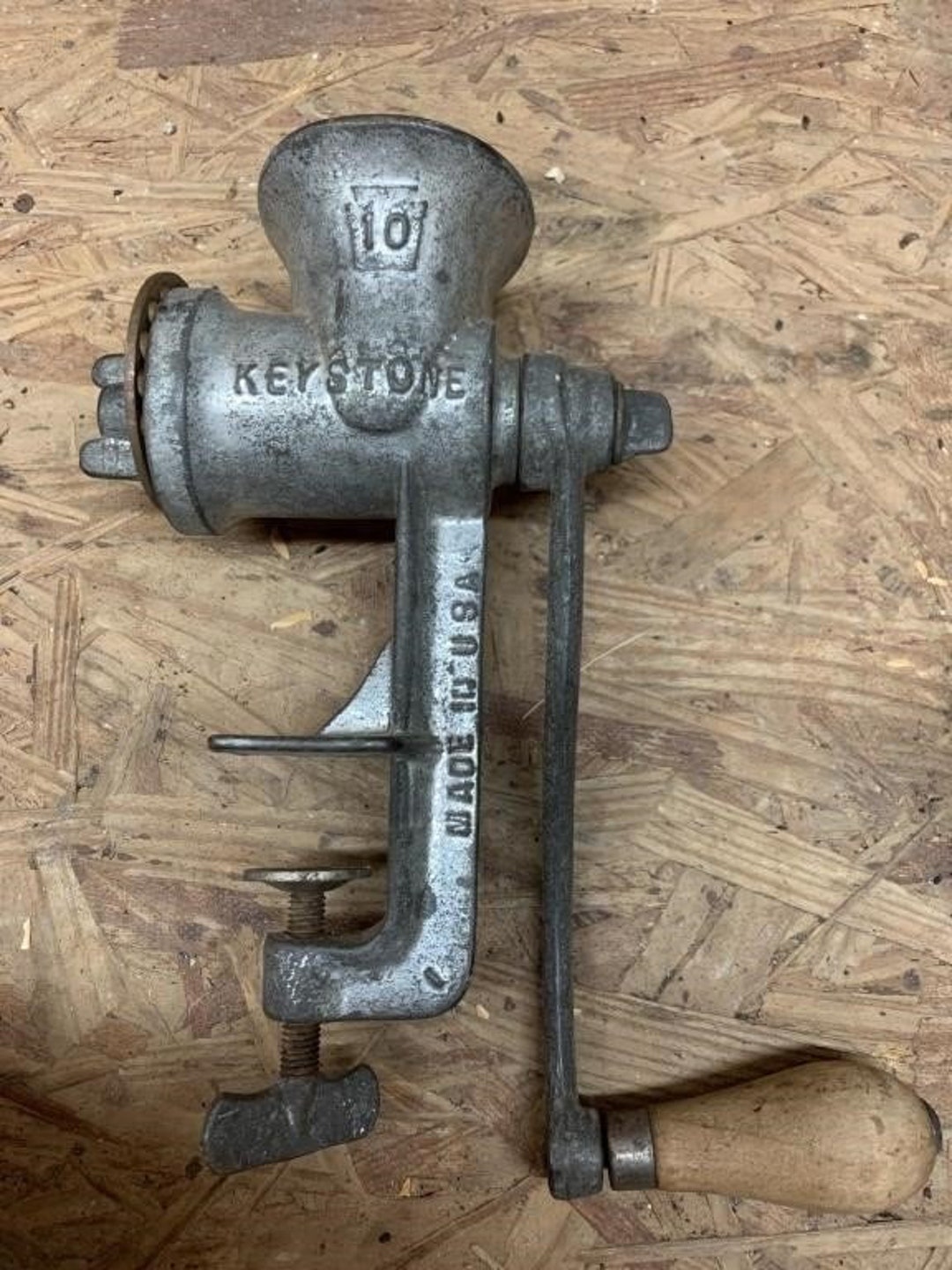 Manual Meat Keystone 10 Meat Grinder Vintage Cast Iron Keystone