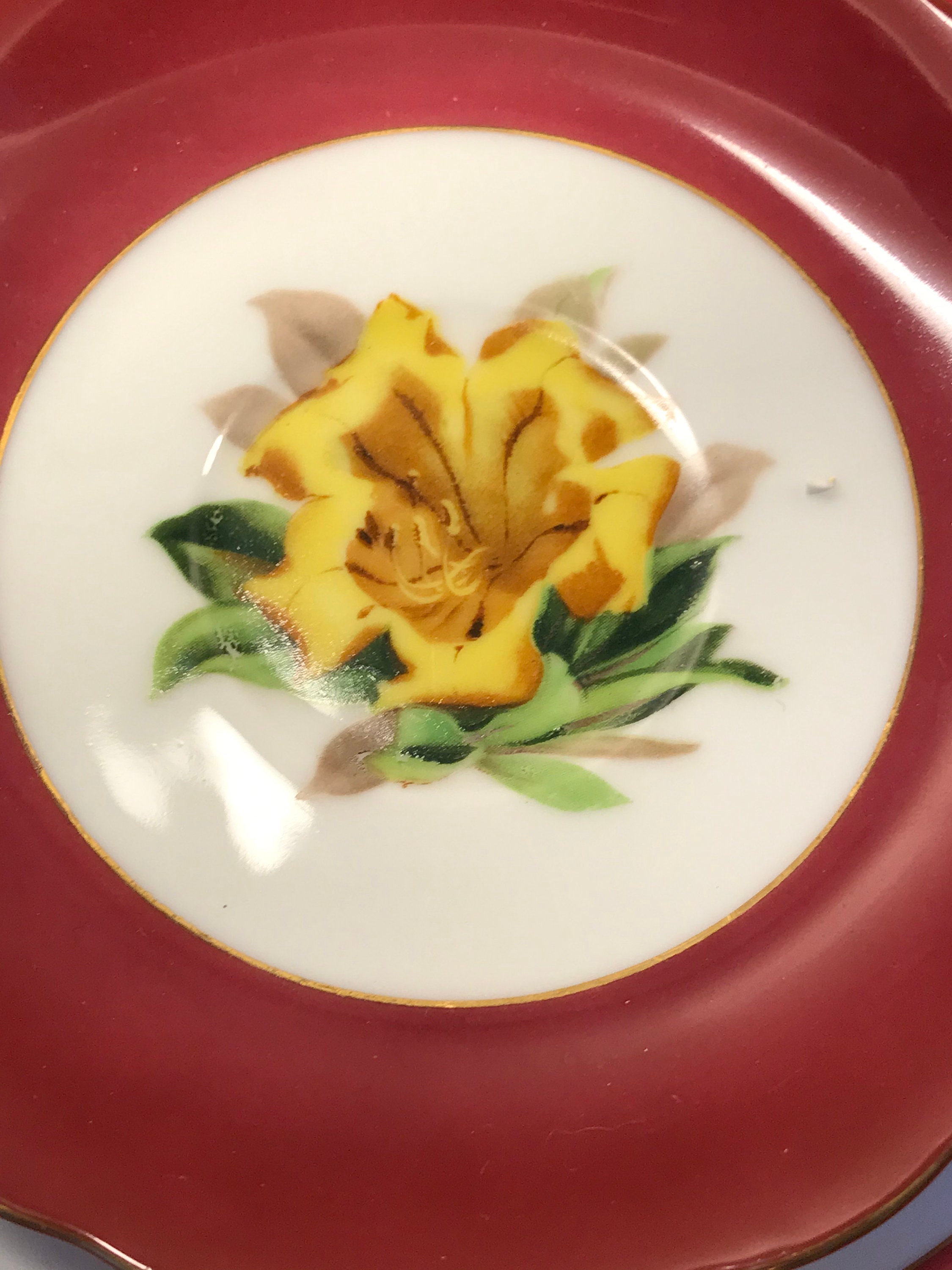 Hand Painted Occupied Japan Tea Cup and Saucer Floral With Etsy