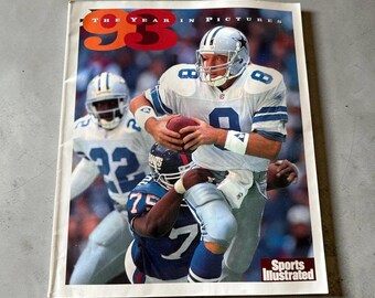 Vintage 1993 Sports Illustrated Year in Pictures Troy Aikman Dallas Cowboys Magazine