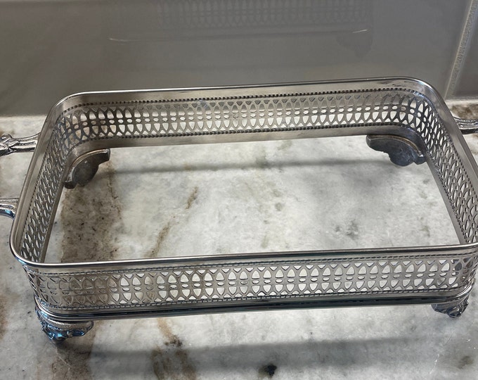 Vintage Silver Plated Casserole Dish Holder, Etsy