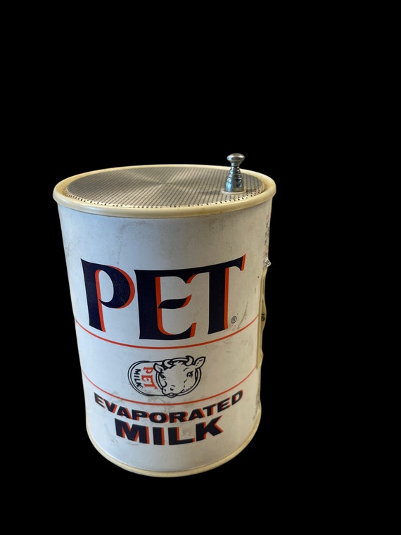 Vintage 1960's 70's Pet Evaporated Milk Can AM/FM ubicaciondepersonas