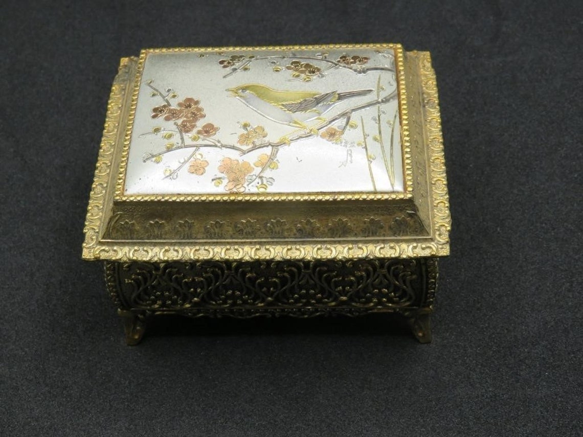 Vintage Sankyo Japan Music Box Yellow Bird in a tree Music Etsy