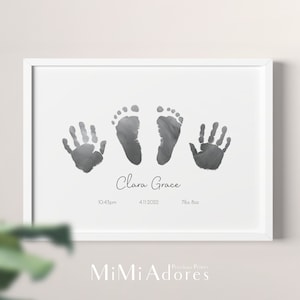 Baby Hand and Footprint Kit, New Born Baby Girls Gift, Registry
