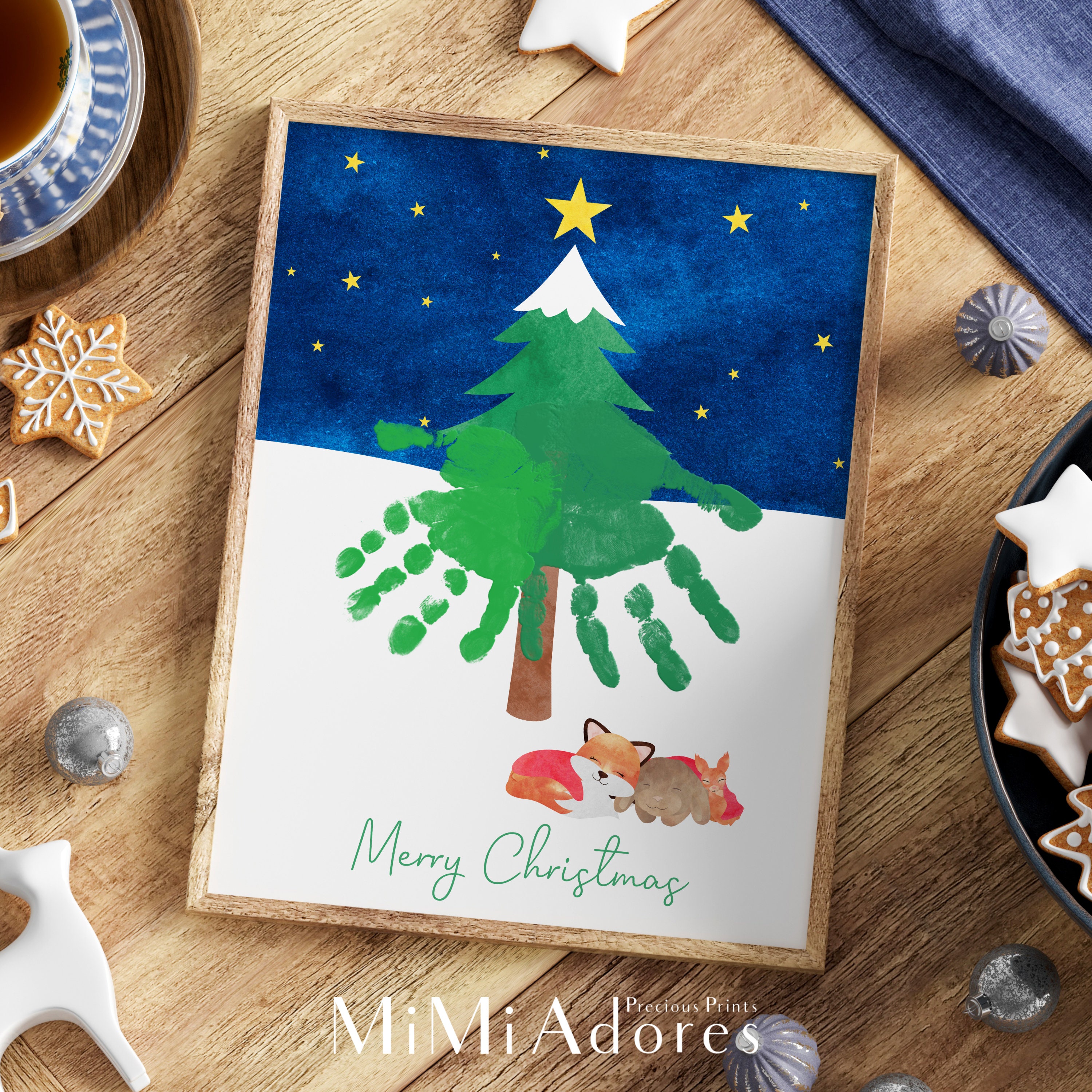 Christmas Handprint Art Craft Printable Xmas Handprint Etsy Christmas Handprint Art Craft Printable Xmas Handprint Etsy