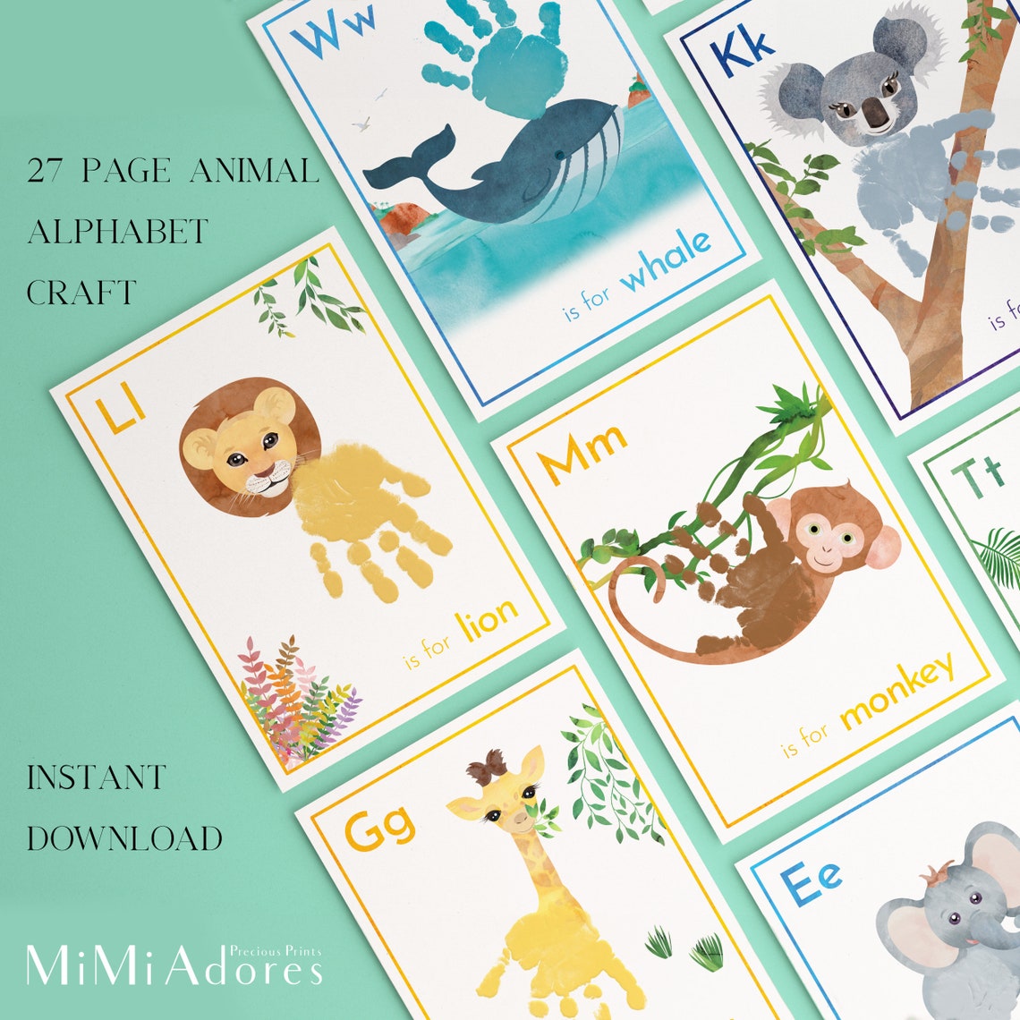 Handprint Alphabet | Printable ABC Handprint Art Craft | Printable ...