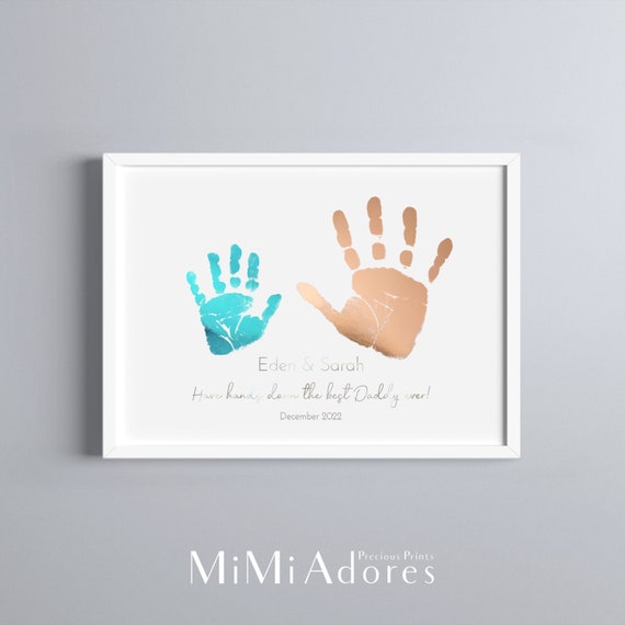 Foil Handprint Art With Inkless Kit Siblings Handprint Keepsake