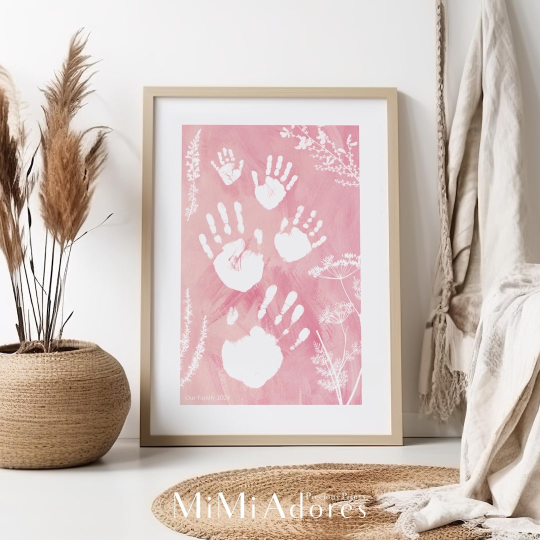 Personalised Family Handprint Art | Custom Our Family Print ...