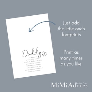 Daddy Footsteps Poem Printable