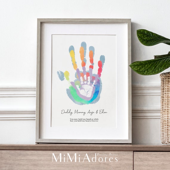 Personalised Family Handprint Print Family Hand Print Kit Included  Handprint Art Custom Family Keepsake New Family Gift -  Sweden