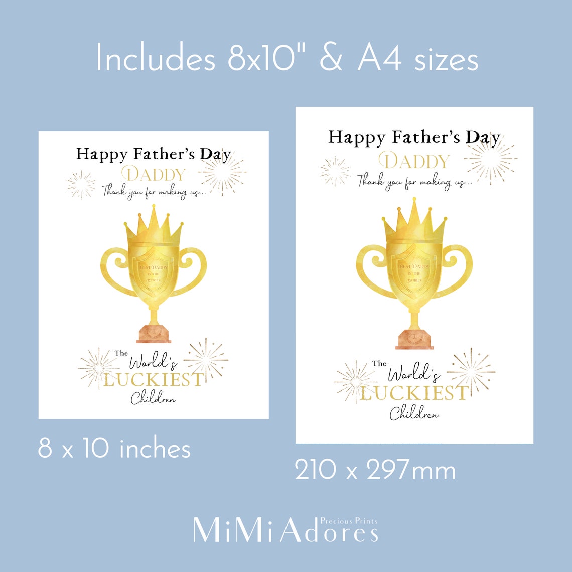 Father's Day Printable Craft Daddy Handprint Art Craft - Etsy