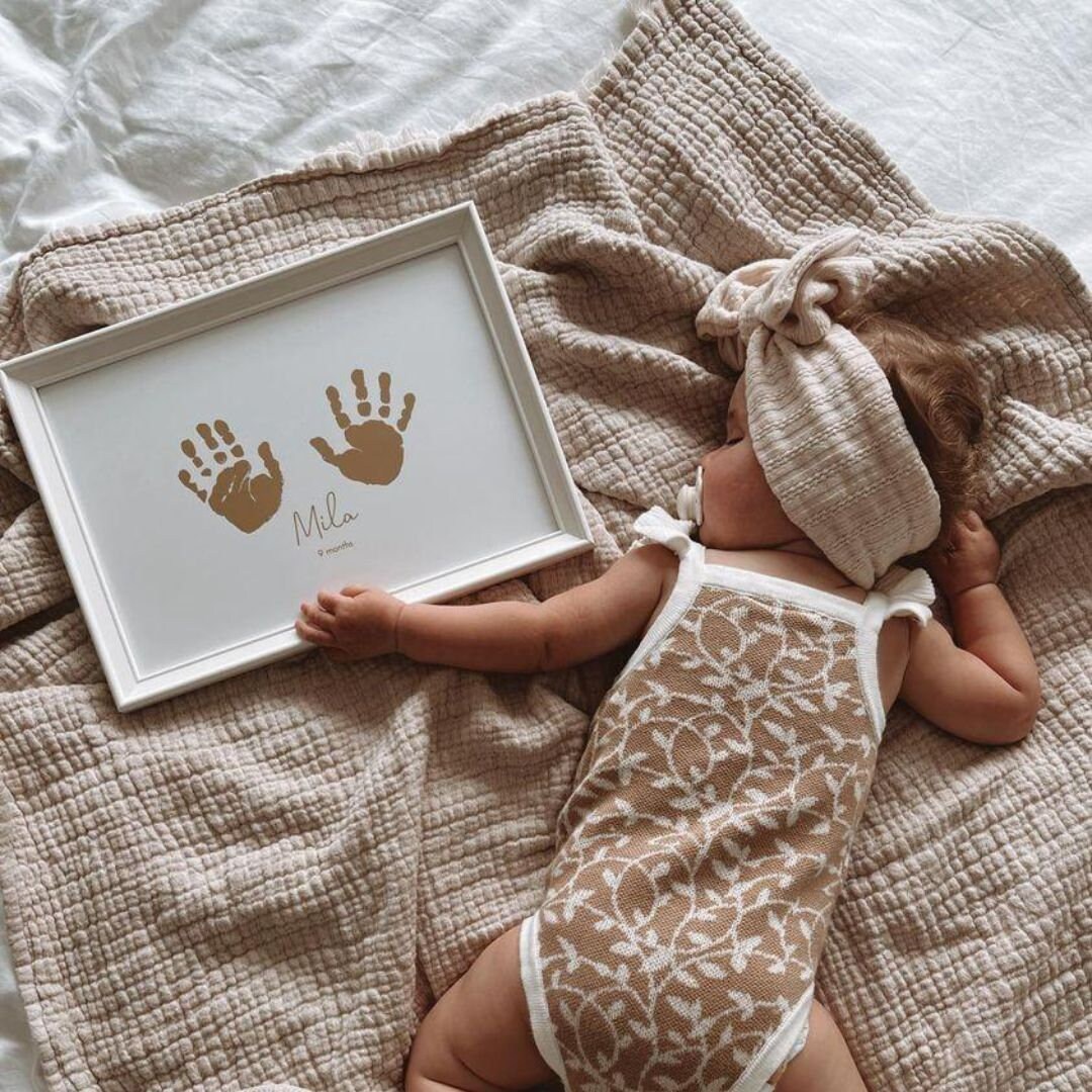 Baby Handprint Keepsake made in Real Foil | Baby Toddler Keepsake | Personalised Baby Gift | Baby Hand Print | New Baby Gift | 1st Birthday