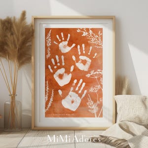 Family Hand Print Art | Family Handprint Kit Included | Family Print | Family Gift | Family Hands | Family hand print ideas | Daddy Birthday