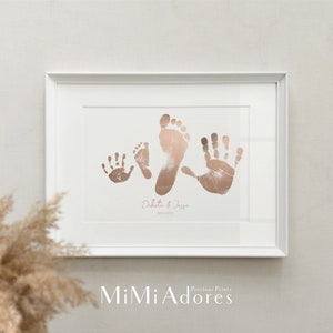 Sibling Handprint Footprint Art |  Sibling Keepsake | Sibling handprint footprint kit | Personalised Mummy Daddy Gift | Sibling Keepsakes