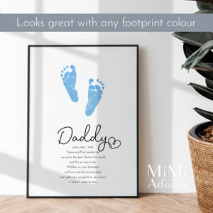 Daddy Footprint Poem | Following in Your Footsteps | Fathers Day ...