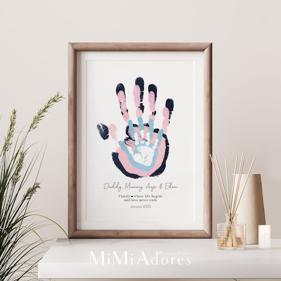 Personalised Family Handprint Print Family Hand Print Kit Included Handprint  Art Custom Family Keepsake New Family Gift - Etsy