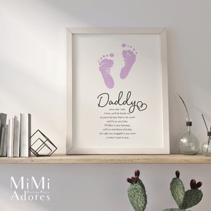 Daddy Footprint Poem | Following in Your Footsteps | Fathers Day ...