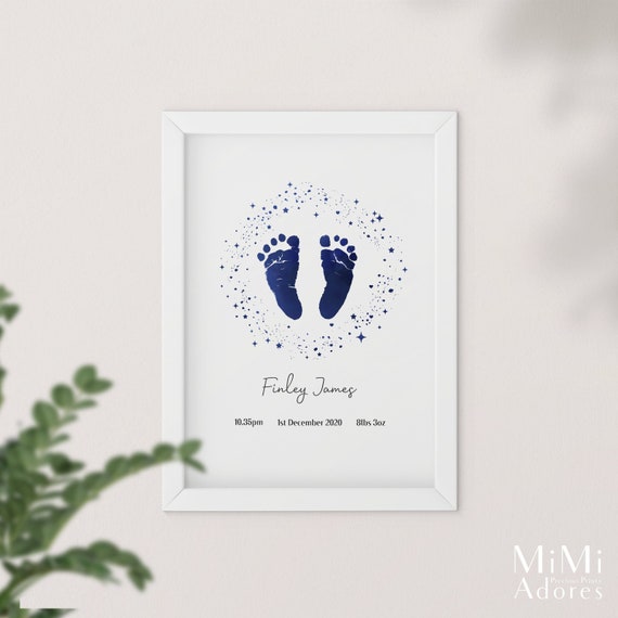 Kit Empreintes Mains Et Pieds Famille - 5 Feuilles Transparentes + 6 Peintures Non Toxiques - Cadeau Naissance, Fête Des Mères - 11