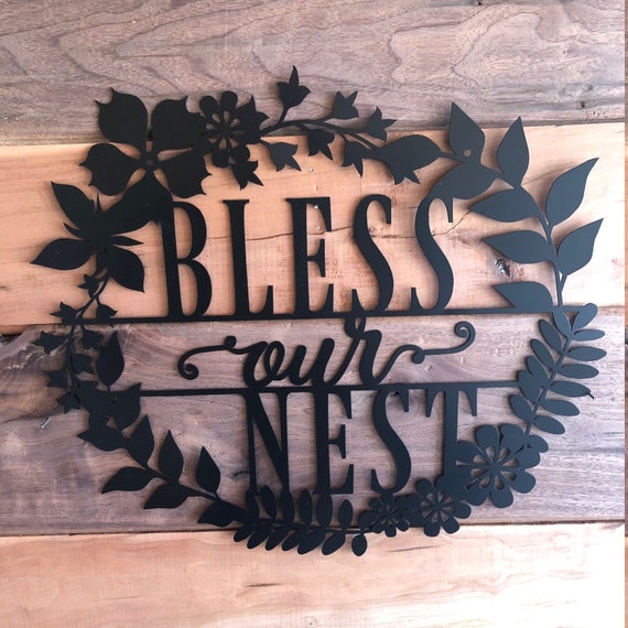 Bless Our Nest Metal Wall Decor Metal Wall Art Living Room Etsy