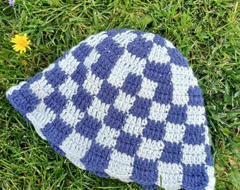 Crochet Checkered Hat