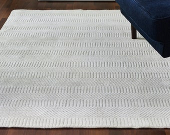 White Viscose Silk Rug,  Luxury Rug, Area Rug,  Living Room Rug, Rug 3x5, rug 4x6, Silk Rug, Premium White Silk Carpet, Modern Rug