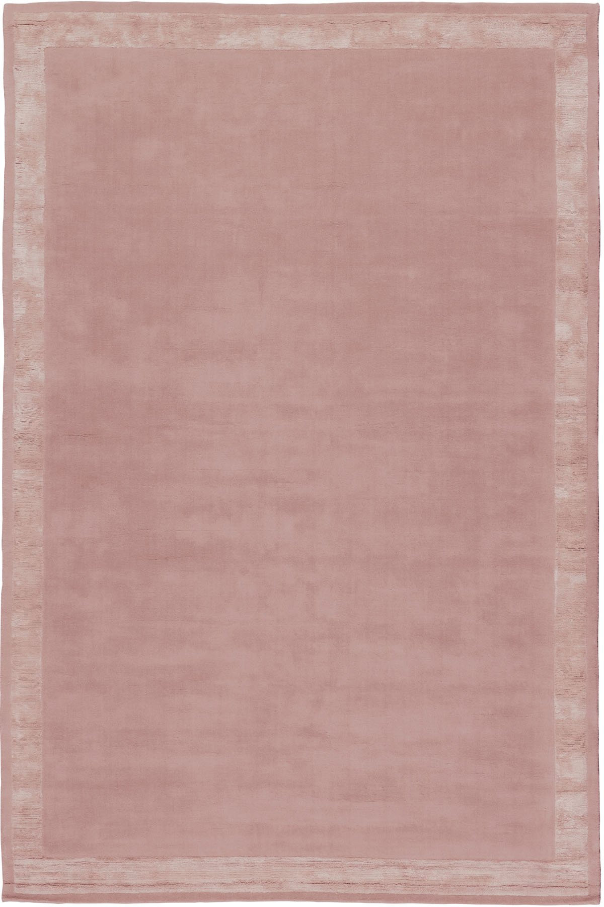 Rose Pink Handmade Wool & Viscose Rug, Luxury Rug, Area Rug, Living