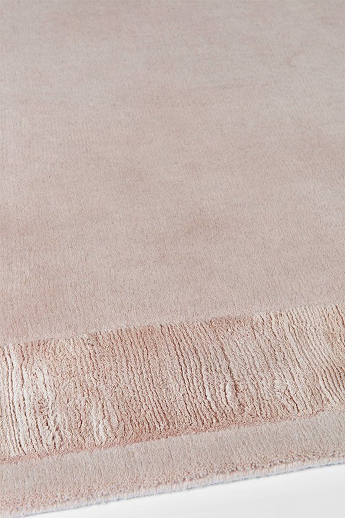 Rose Pink Handmade Wool & Viscose Rug, Luxury Rug, Area Rug, Living ...