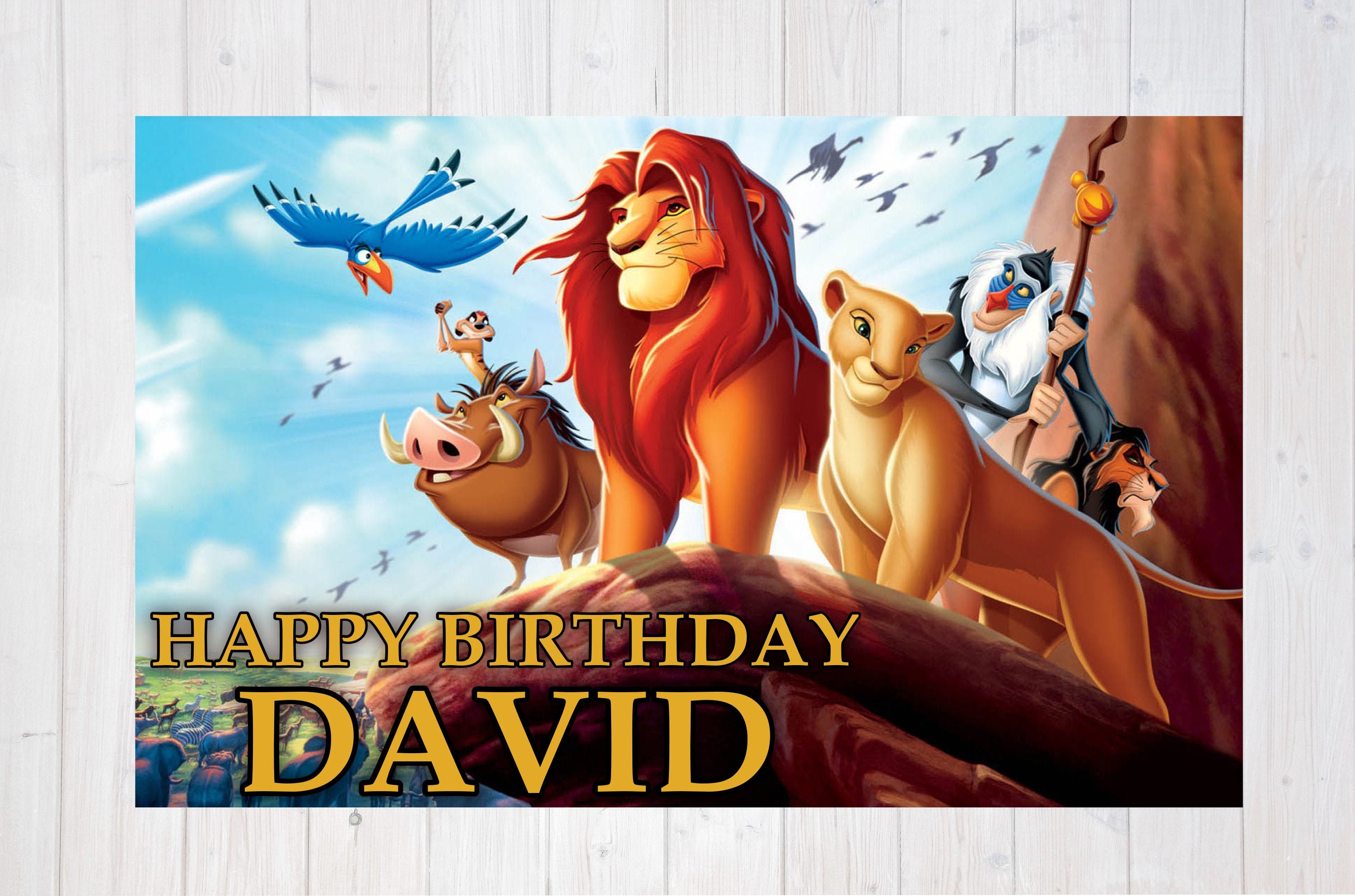 The Lion King Birthday Banner Backdrop Wall Art Decor Custom Etsy