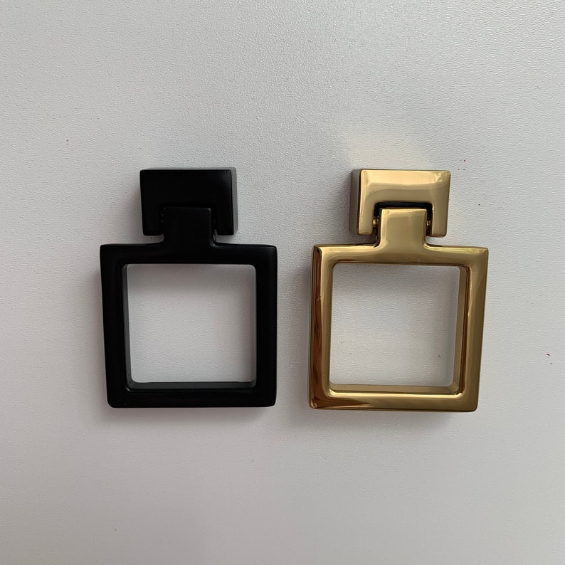 Square Drop Rings Pulls Knobs Door Knobs Pulls Dresser Etsy