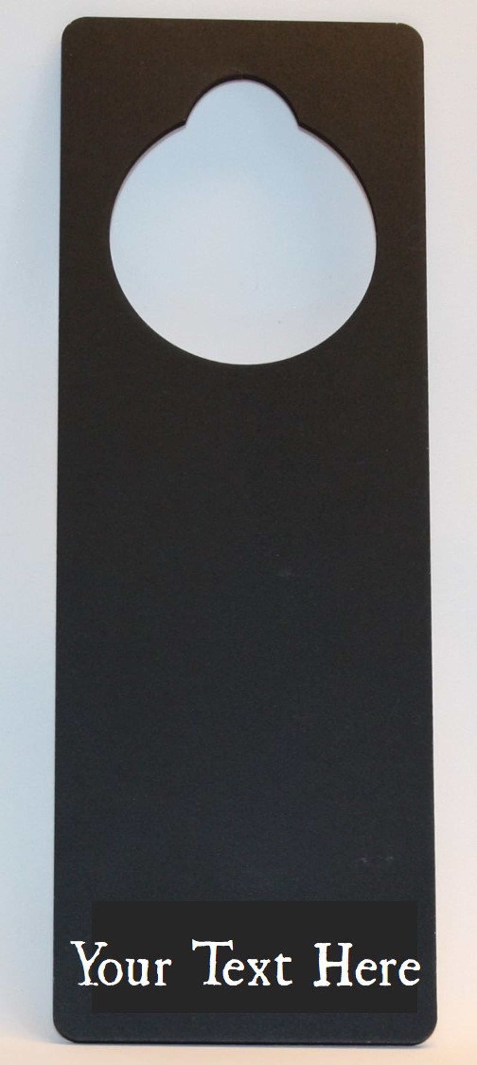 Door Handle Sign Custom Text Etsy