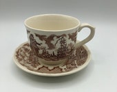 Fair Winds quot The Friendship of Salem quot Cup and Saucer by Alfred Meakin, Staffordshire England. New York State Seal, Sailor 39 s Farewell.