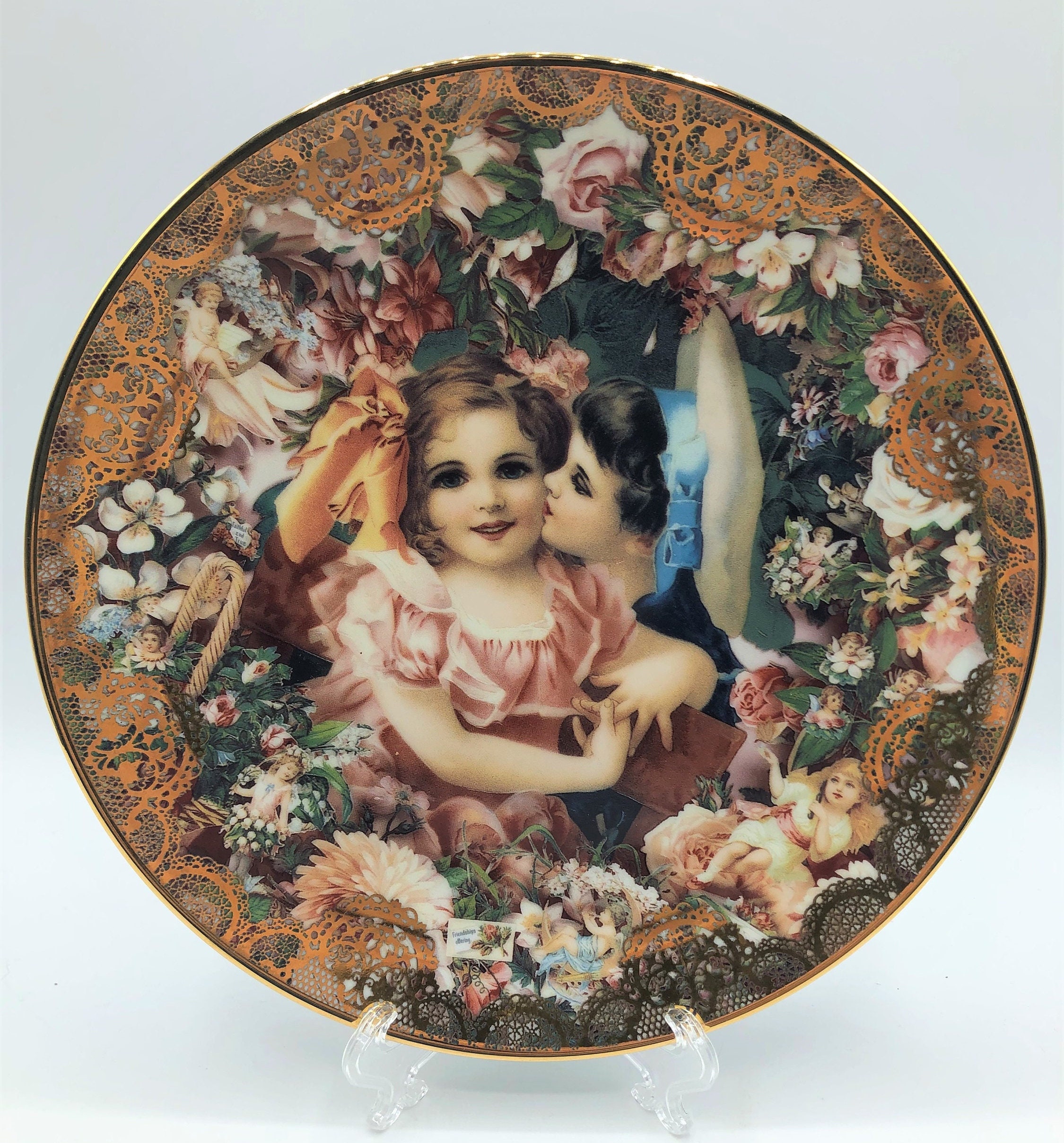 Dearest Kiss From Romantic Victorian Keepsakes Plate Collection