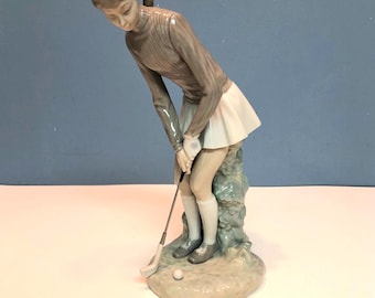 LLADROナイスパット【絶版】4851 Lladro Female Golfer #4851 - Etsy