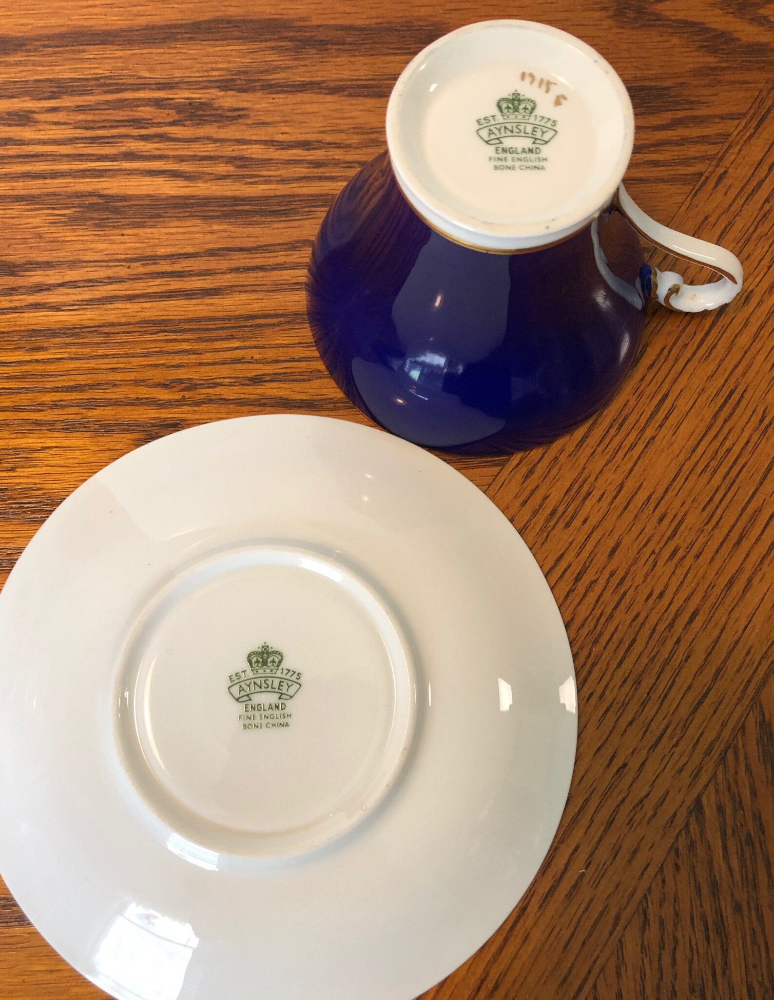 Aynsley England Est. 1775 Fine Bone China Cup and Saucer. Etsy