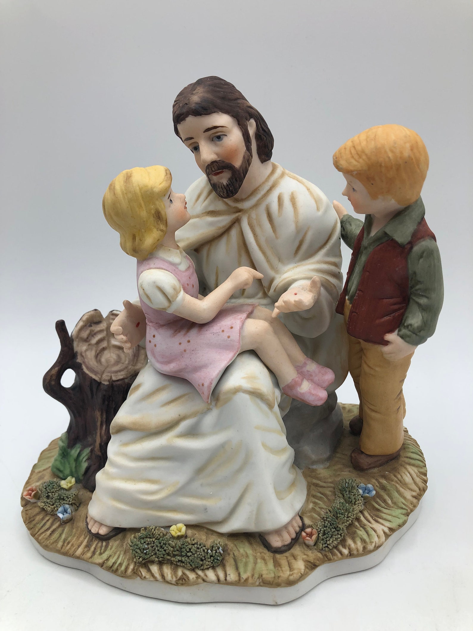 Rare 1977 Roman Ceramica Excelsis Figurine of Jesus With Two Etsy