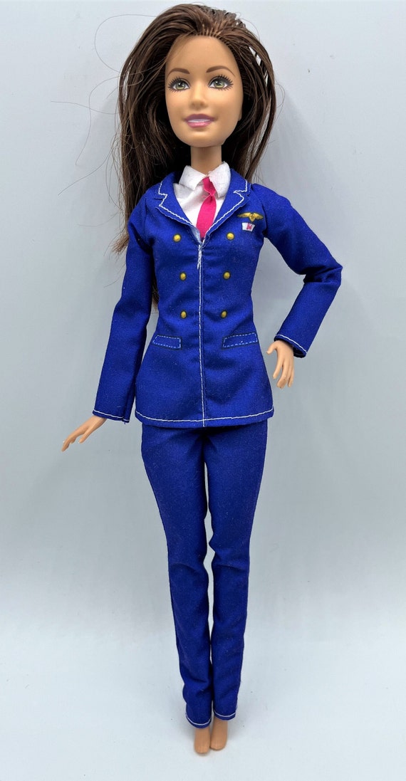 Barbie Airline Pilot Barbie Doll Blue Pilot's Uniform From -