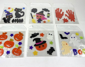 Halloween Fensterschmuck Verschiedene Größen Halloweendekorationen Set mit 6 Paketen