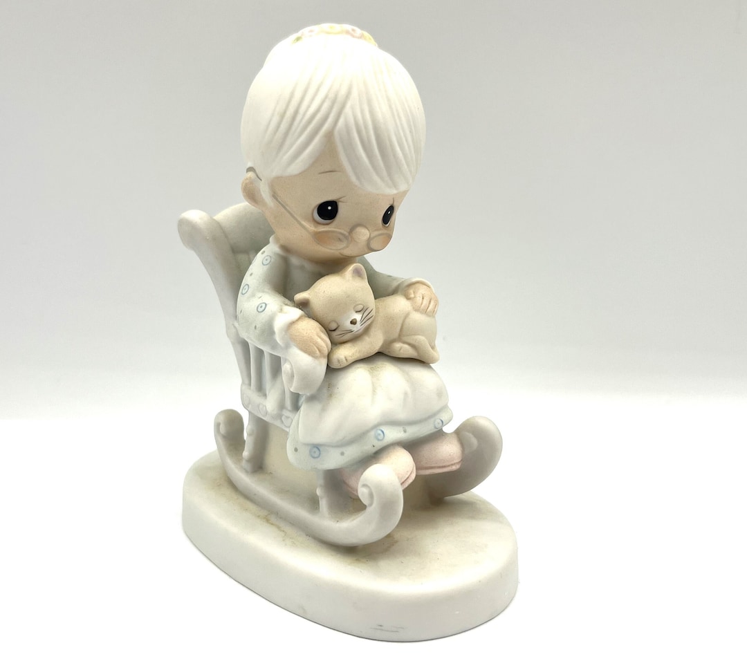 1979 Jonathan and David Precious Moments Figurine Grandma Holding