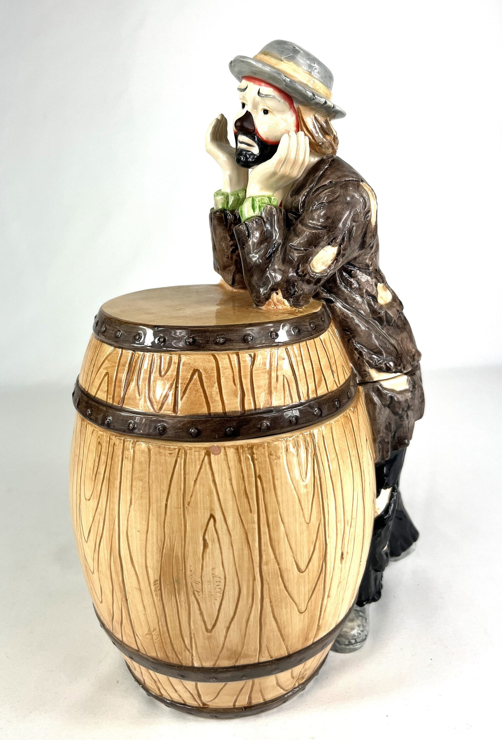 Emmett Kelly Jr. Ceramic Cookie Jar Rare Vintage, Highly