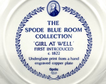Spode Blue Room Collection Girl at Well 10.5