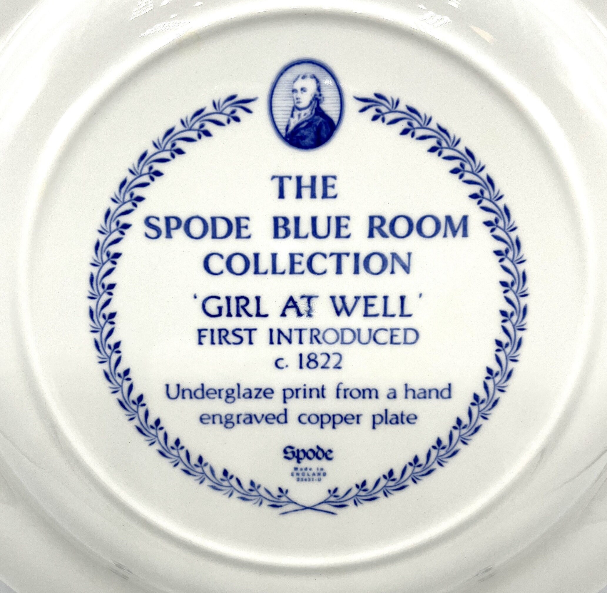 Spode Blue Room Collection Girl at Well 10.5